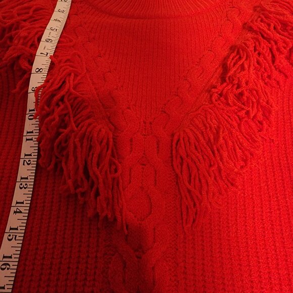 Tuckernuck Red Fringe Caswell Sweater NWT Med - Picture 5 of 11